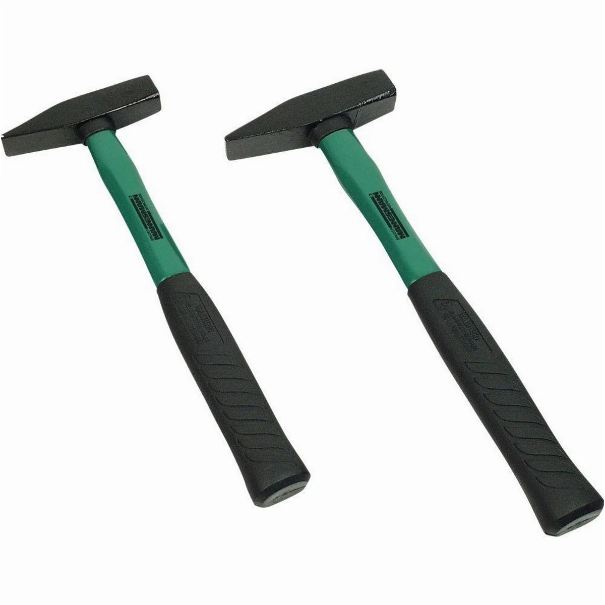 Brüder Mannesmann M76515 Schlosserhammer, rutschfester Griff, Fiberglasstiel