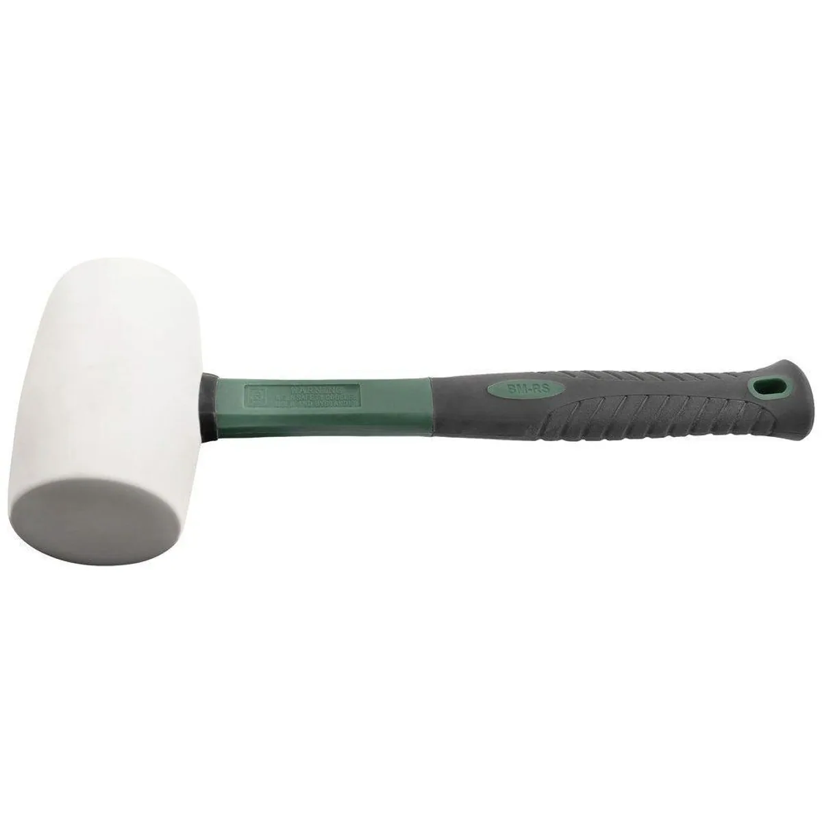 Brüder Mannesmann M76570 Gummihammer, 675 g Kopfgewicht, weißer Naturkautschuk 2