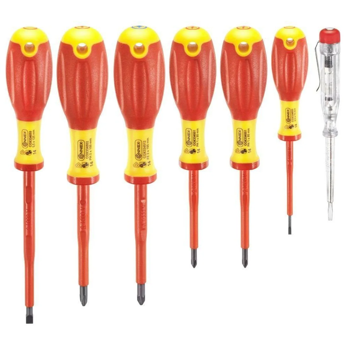 Connex Schraubendrehersatz 7-teilig VDE, ergonomische Griffe, hochwertige Materialien