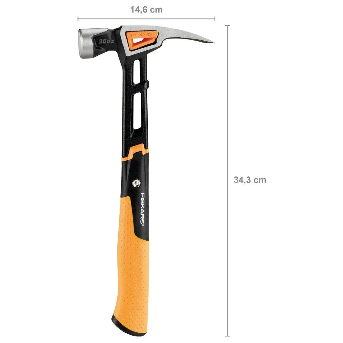 Fiskars IsoCore Universalhammer, präzise Nagelarbeiten, ergonomischer Griff, 0.91 kg 2