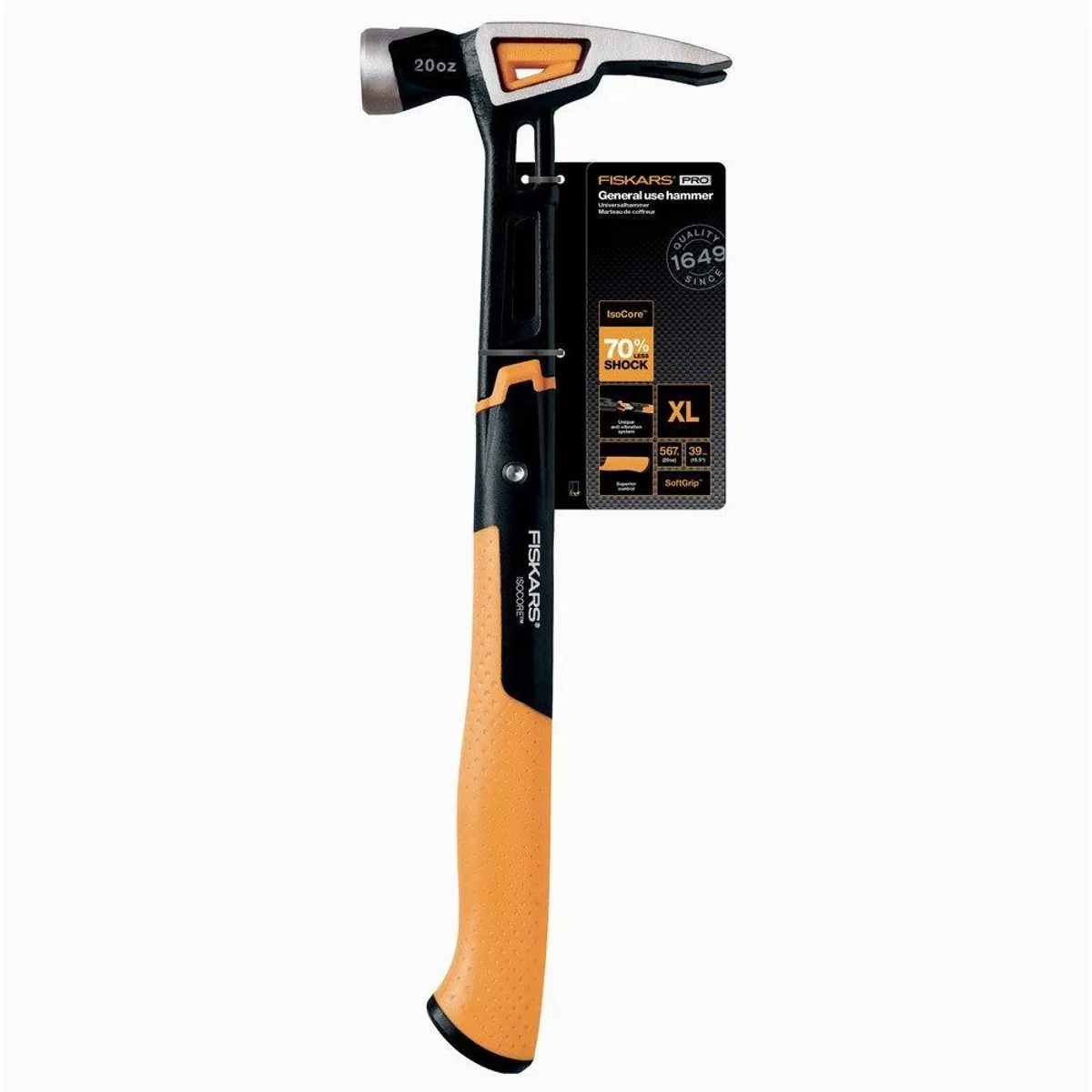 Fiskars IsoCore Universalhammer, präzise Handhabung, ergonomischer Griff, 0.95 kg 3
