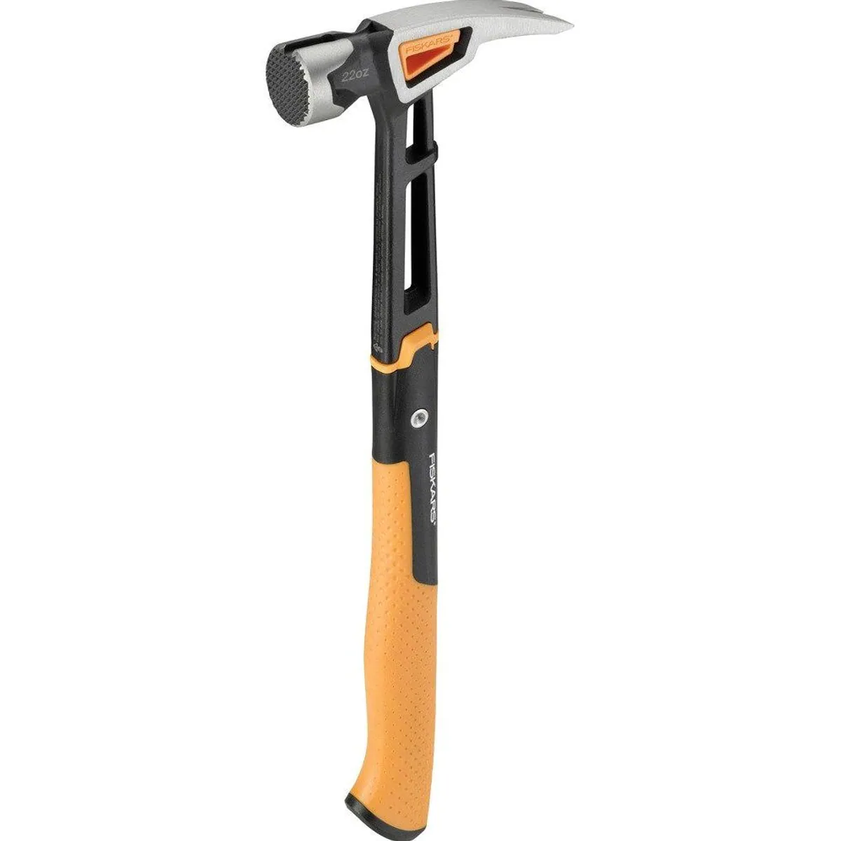 Fiskars IsoCore Zimmermannshammer, ergonomischer Griff, magnetische Nagelarretierung — 1,02 kg, 410 mm