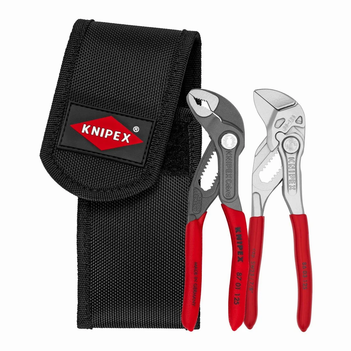 Knipex Mini-Zangenset, praktische Gürteltasche, vielseitig einsetzbar
