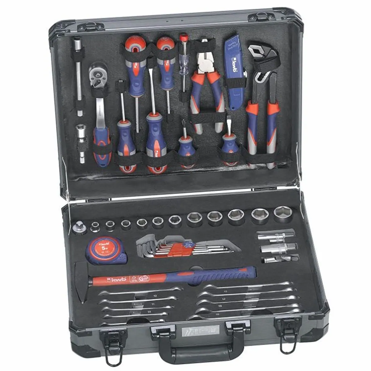 kwb Werkzeug-Koffer 51-teilig, robust, ergonomisch, vielseitig einsetzbar