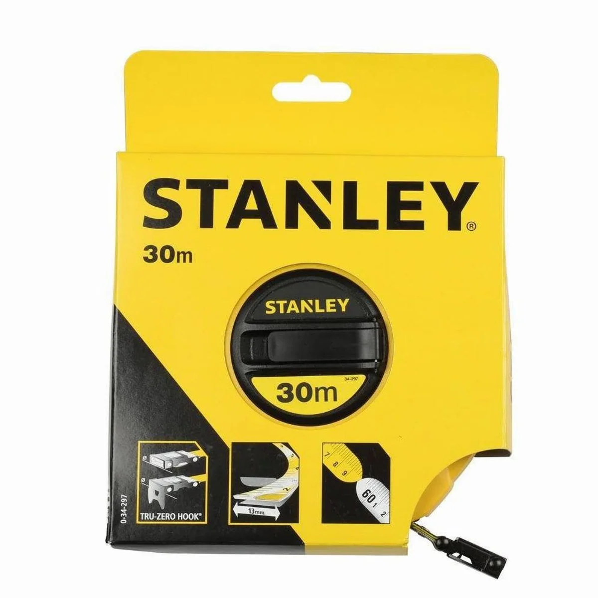 Stanley Fiberglas-Bandmaß 30m, präzise Messung, robustes Material — ideal für Profis 3