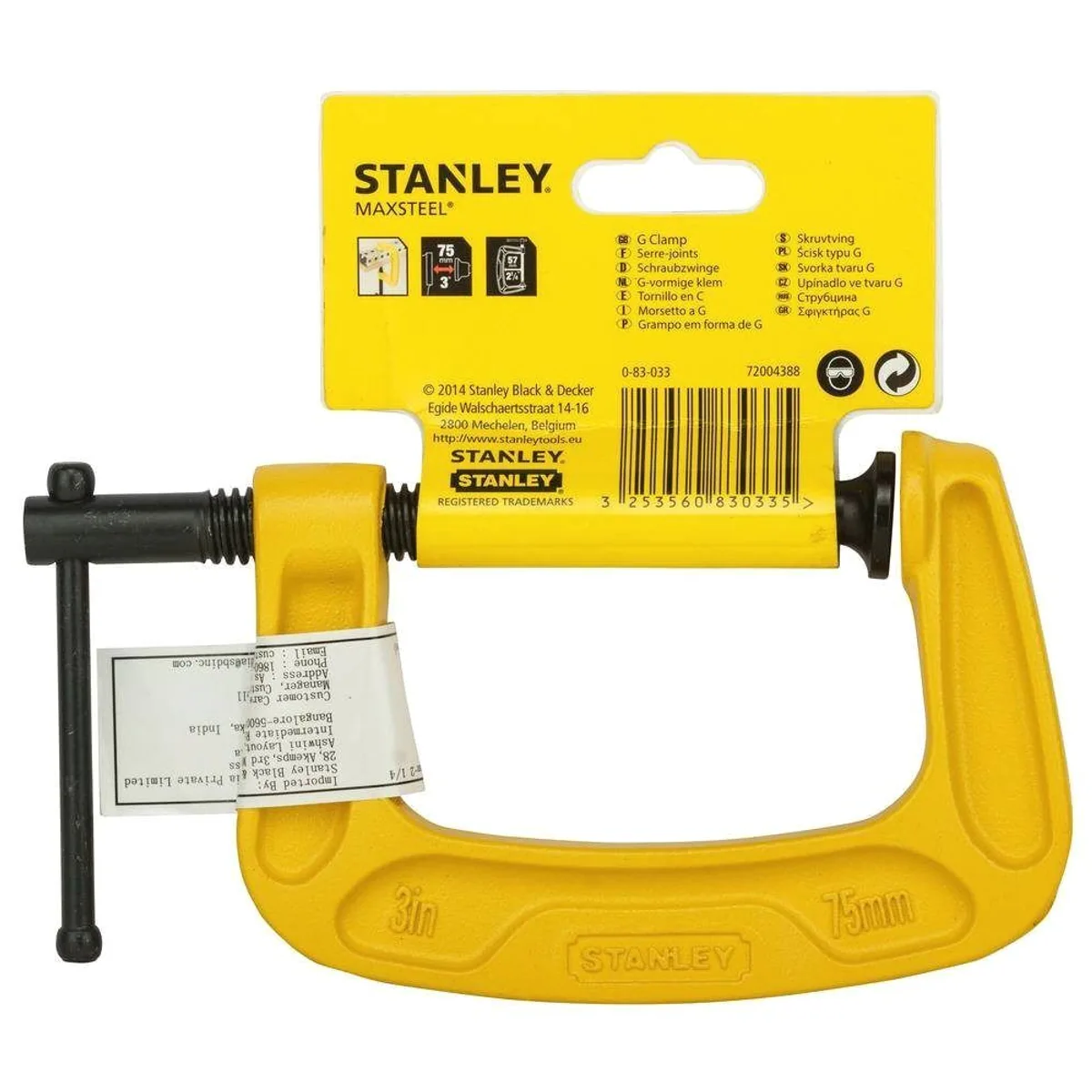 Stanley MaxSteel C-Zwinge, 75 mm, hohe Haltekraft und einfache Handhabung 4