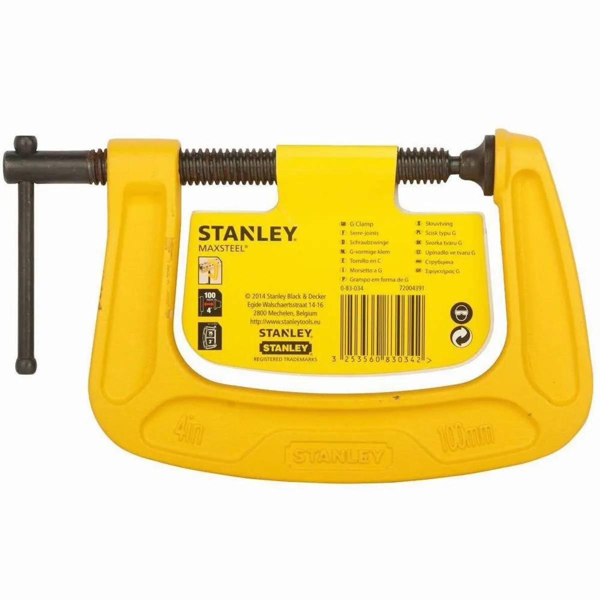 Stanley C-Zwinge 100 mm, hohe Klemmkraft, robuste Bauweise, vielseitig einsetzbar 4