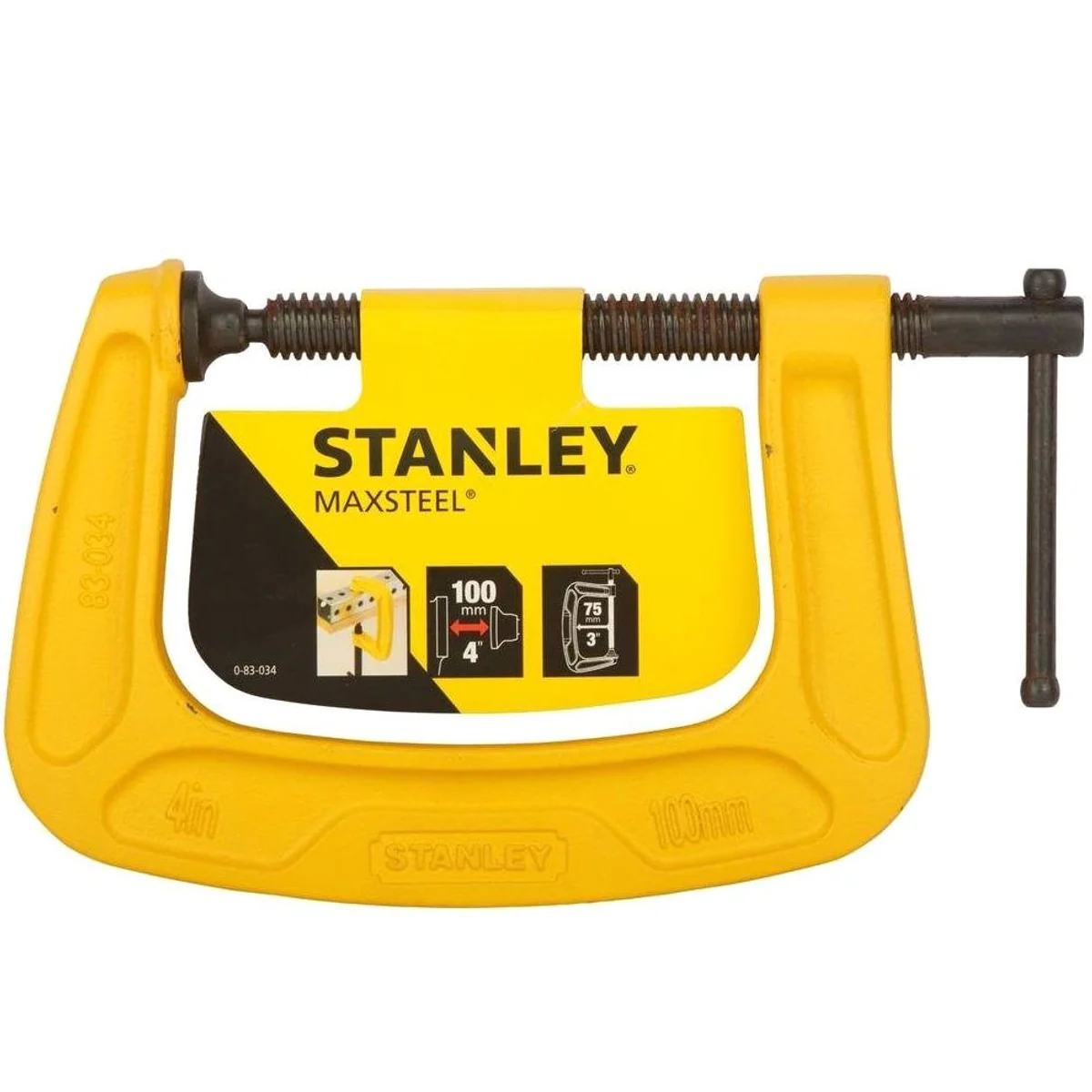 Stanley C-Zwinge 100 mm, hohe Klemmkraft, robuste Bauweise, vielseitig einsetzbar 5