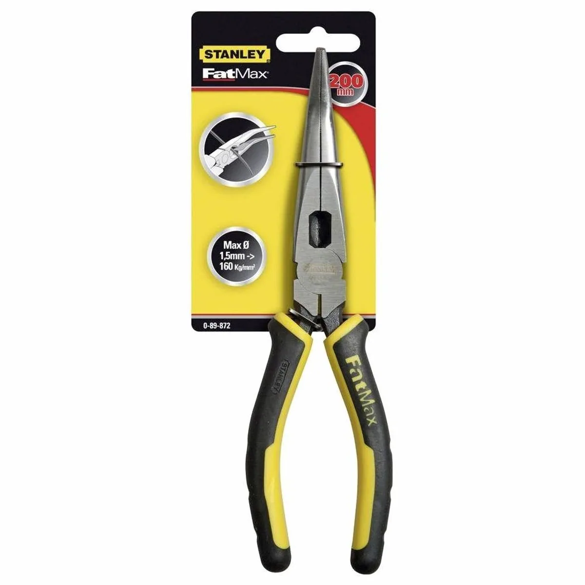 Stanley FatMax Spitzzange, gebogen, 200mm, hohe Präzision und Ergonomie 3