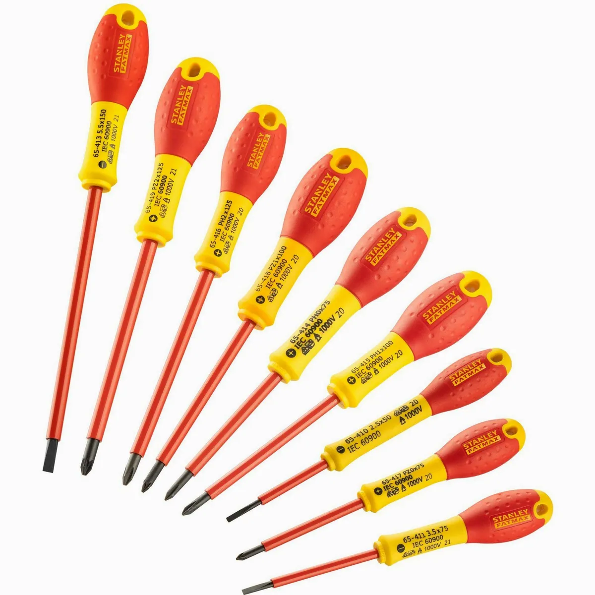 Stanley FatMax Schraubendreher-Set, 10-teilig, ergonomischer Griff, hohe Widerstandskraft