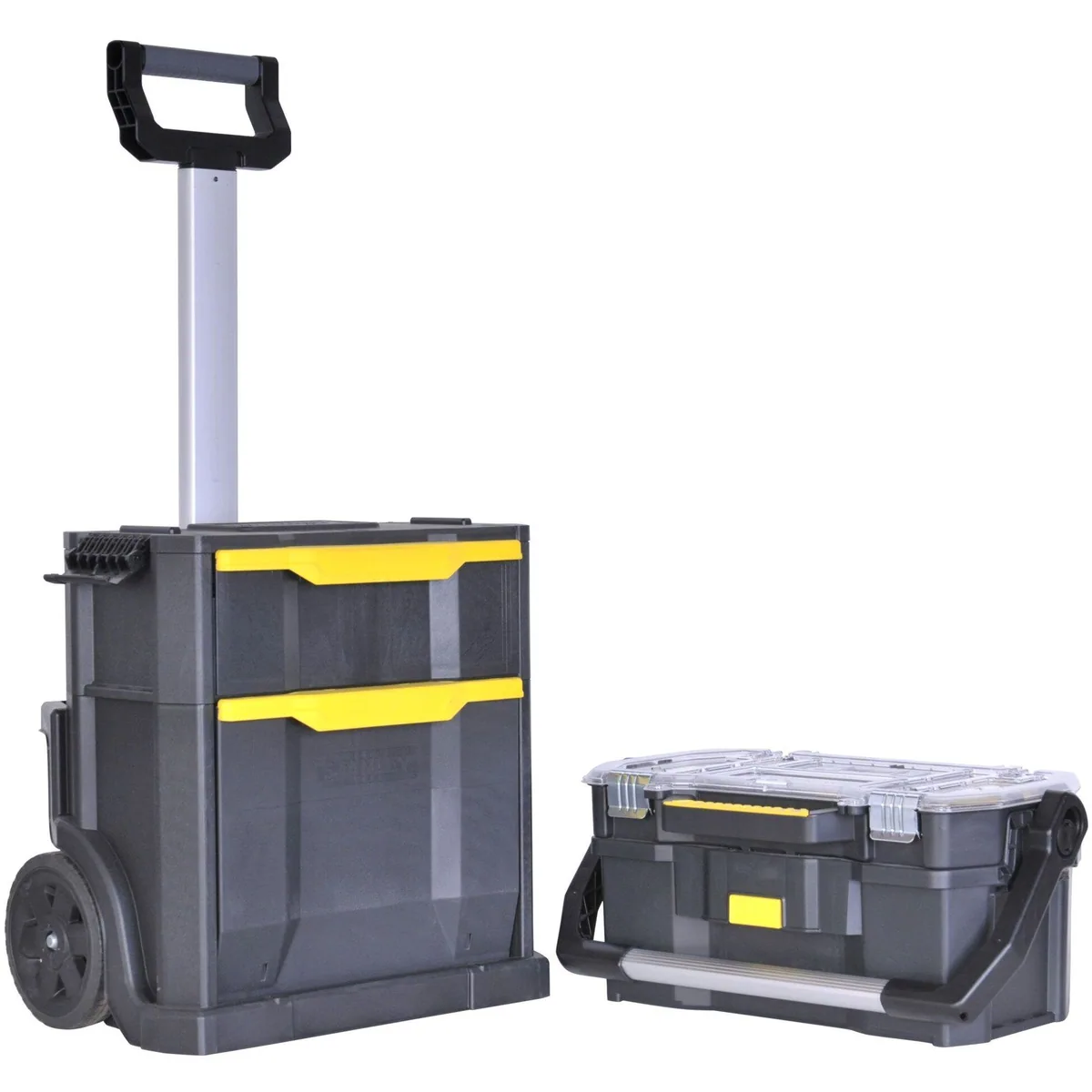 Stanley Rollende Werkstatt 2-IN-1, große Staufächer & Organizeraufsatz 4