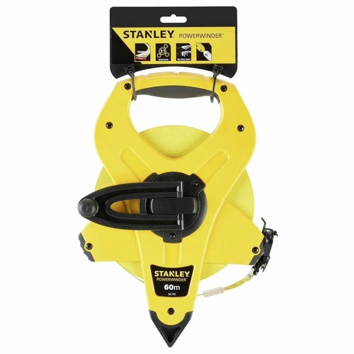 Stanley Maßband PowerWinder 60m, langlebiges Fiberglas, präzise Messung 2