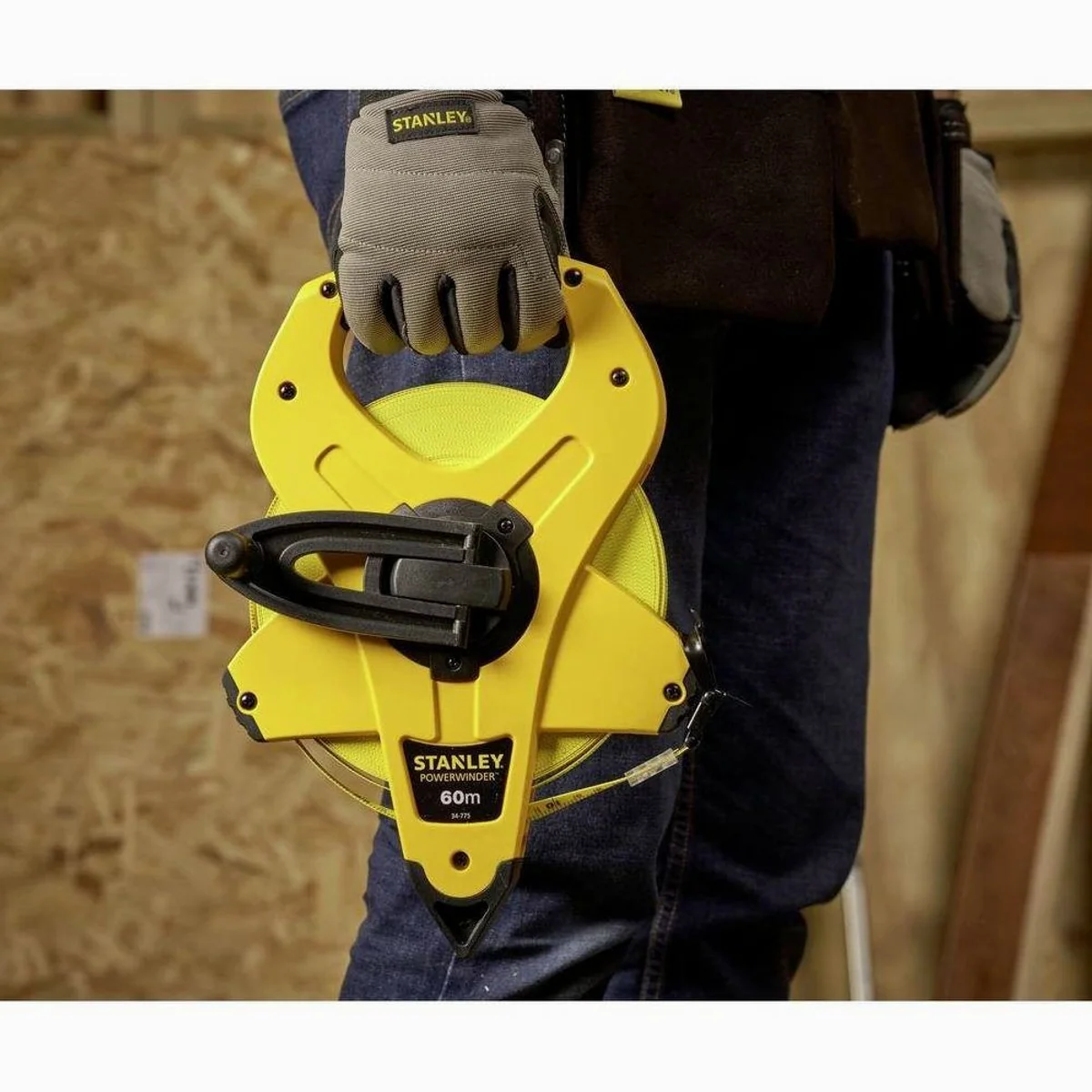 Stanley Maßband PowerWinder 60m, langlebiges Fiberglas, präzise Messung 5