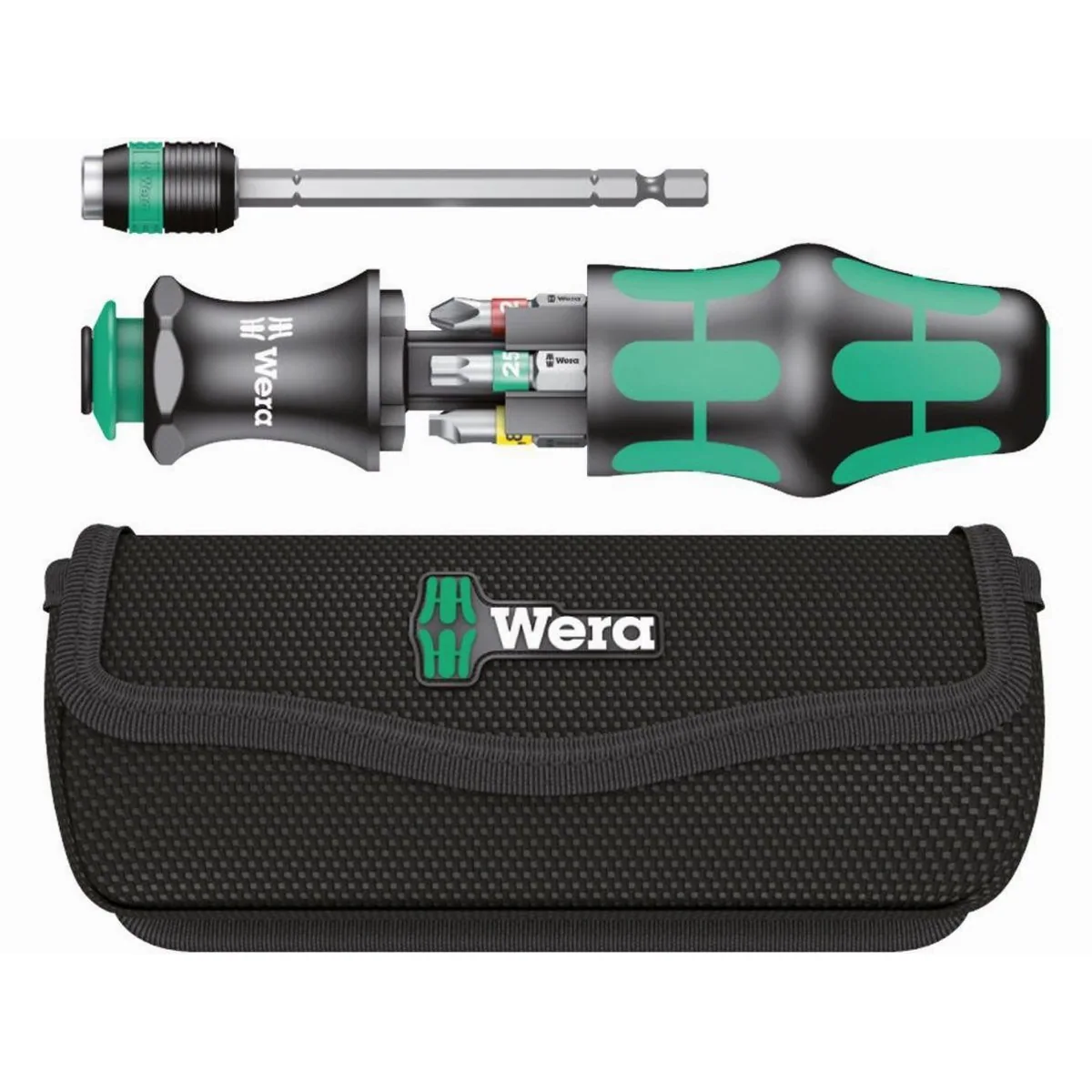 Wera Bit-Schraubendreher 20 Tool Finder 1, Set mit 7 Bits, kompakt und ergonomisch