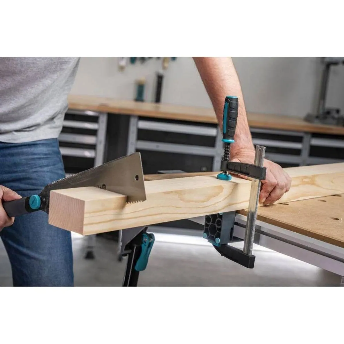 Wolfcraft SC 80-150 Schraubzwinge, hohe Spannkraft, ergonomischer Griff 2